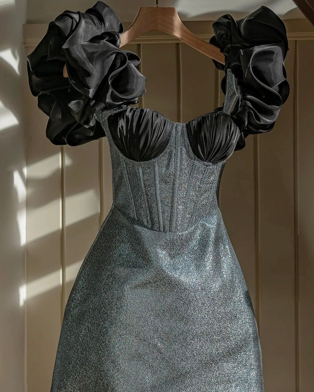 Silver Corset Mini Dress