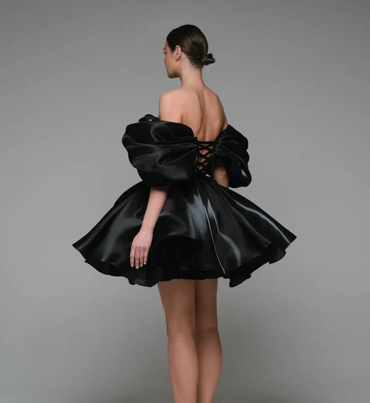 Fluff Chic Black Dress