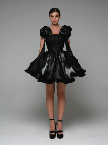 Fluff Chic Bow Dress