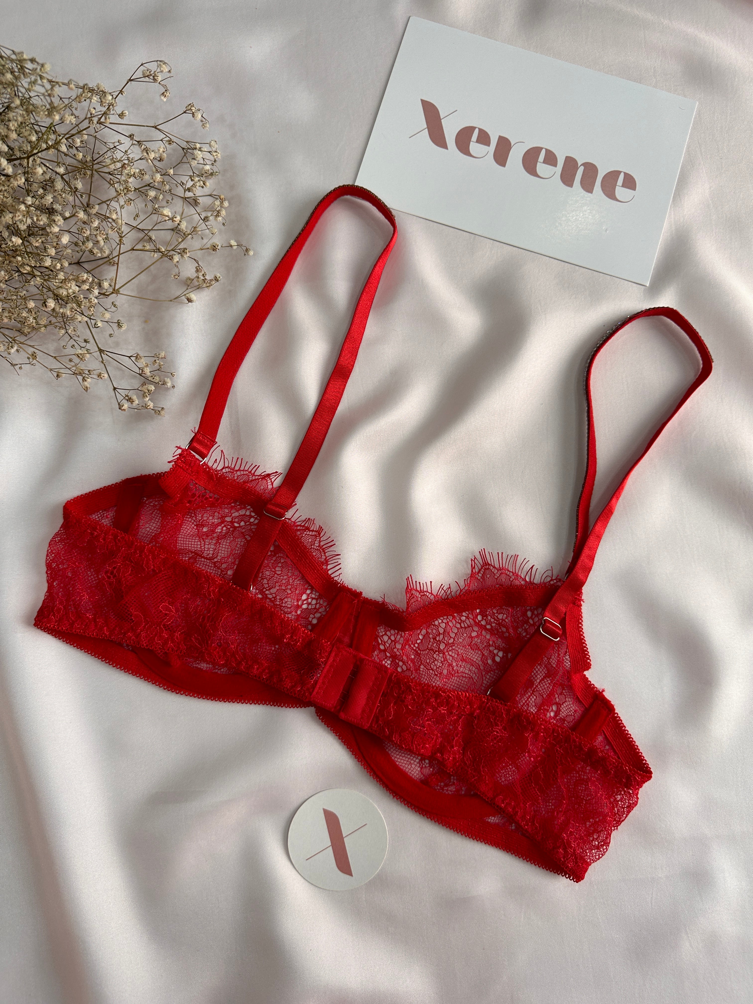 Ruby Rhinestone Lace Set