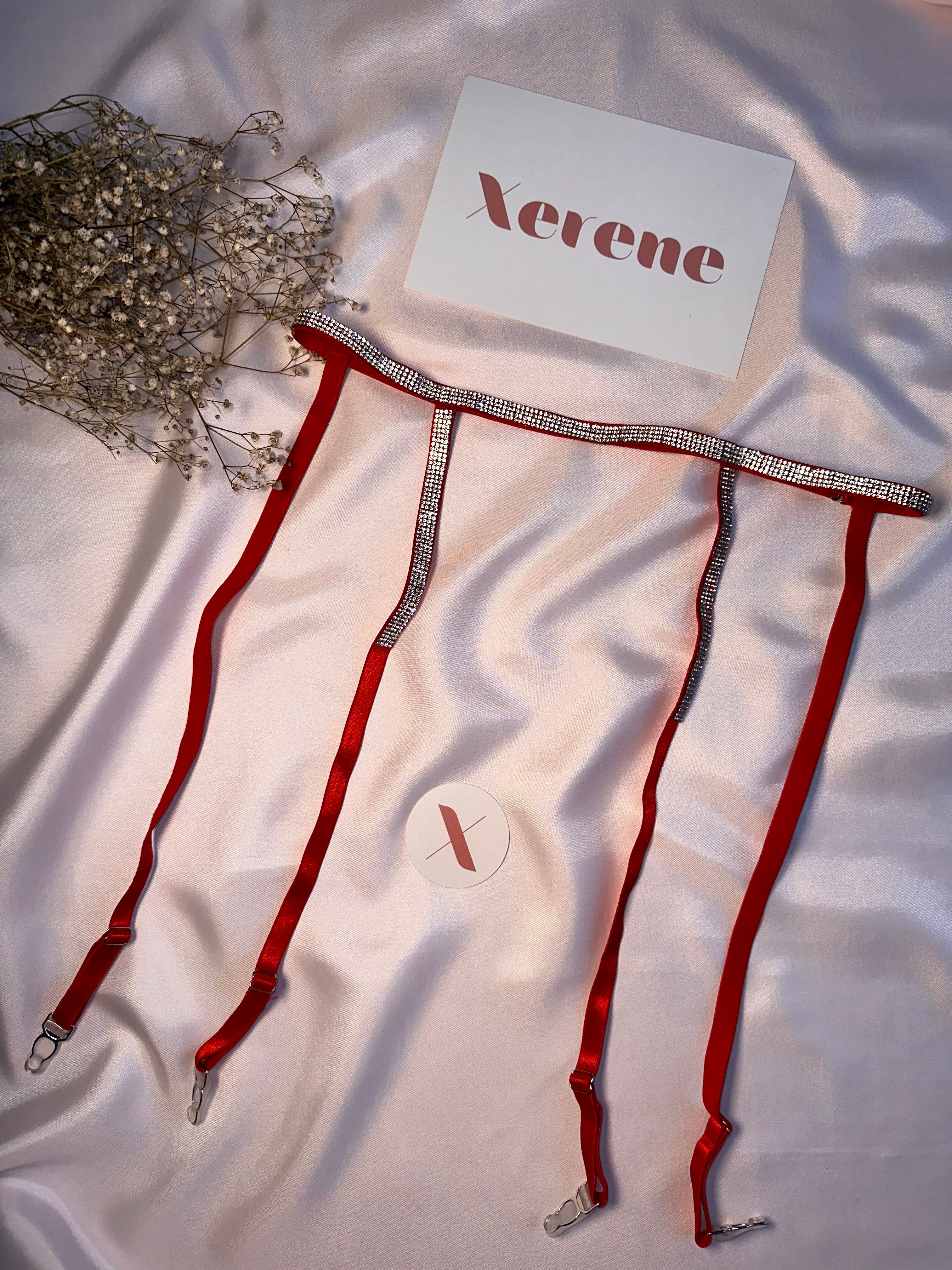 Ruby Rhinestone Lace Set